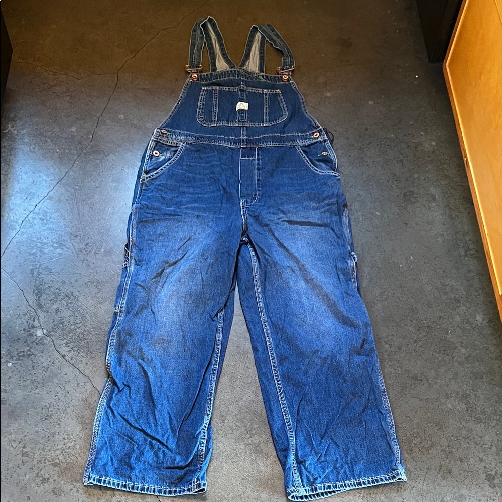 Women's Blue Denim Overalls - Classic Relaxed Fit